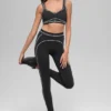 High-Waist Airbrush 7/8 Heart Throb Legginsy – czarne/białe