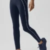 High-Waist Airbrush 7/8 Heart Throb Legginsy – granatowe/białe