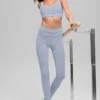 High-Waist Airbrush 7/8 Heart Throb Legginsy – Winter Frost/Białe