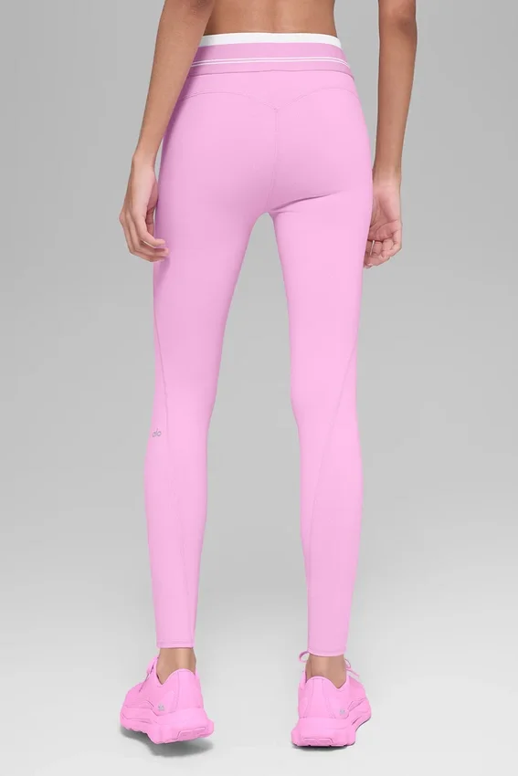 High-Waist Airbrush 7/8 Legginsy z serii „Better Together” – Candy Heart Pink/Whi