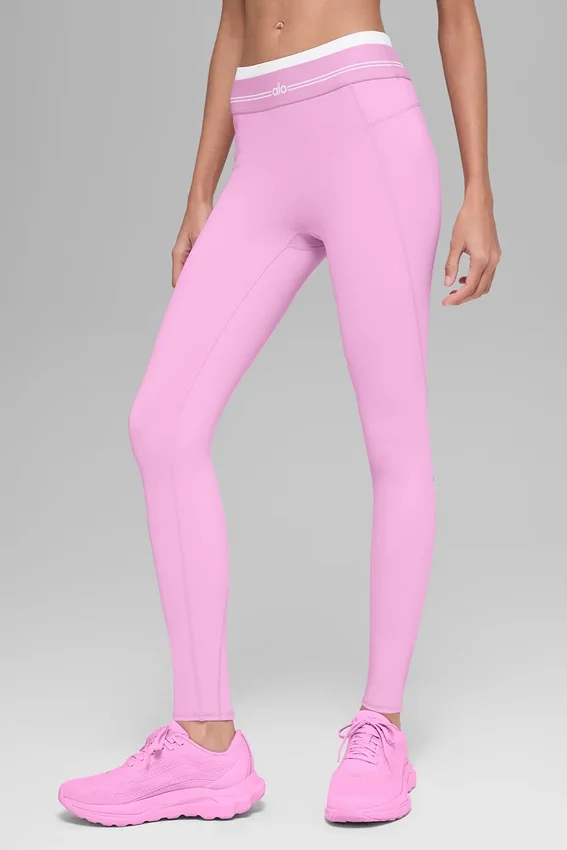 High-Waist Airbrush 7/8 Legginsy z serii „Better Together” – Candy Heart Pink/Whi