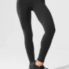 High-Waist Airbrush Airbrush Legging o długości 7/8 – czarne