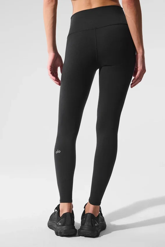 High-Waist Airbrush Airbrush Legging o długości 7/8 – czarne
