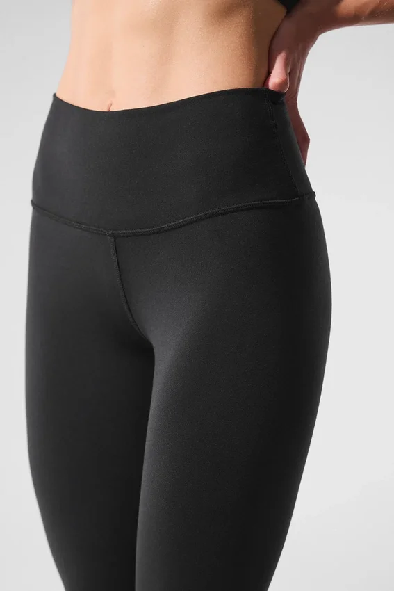 High-Waist Airbrush Airbrush Legging o długości 7/8 – czarne