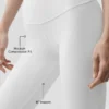 High-Waist Airbrush capri (16") – białe