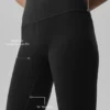 High-Waist Airbrush capri z wysokim stanem o wysokości 16" – czarne