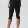 High-Waist Airbrush capri z wysokim stanem o wysokości 16" – czarne