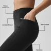 High-Waist Airbrush Fast Track Legginsy – czarne/białe