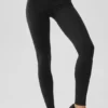 High-Waist Airbrush Fast Track Legginsy – czarne/białe