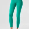 High-Waist Airbrush Legging 7/8 z efektem Airbrush – Spruce Green