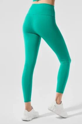 High-Waist Airbrush Legging 7/8 z efektem Airbrush – Spruce Green
