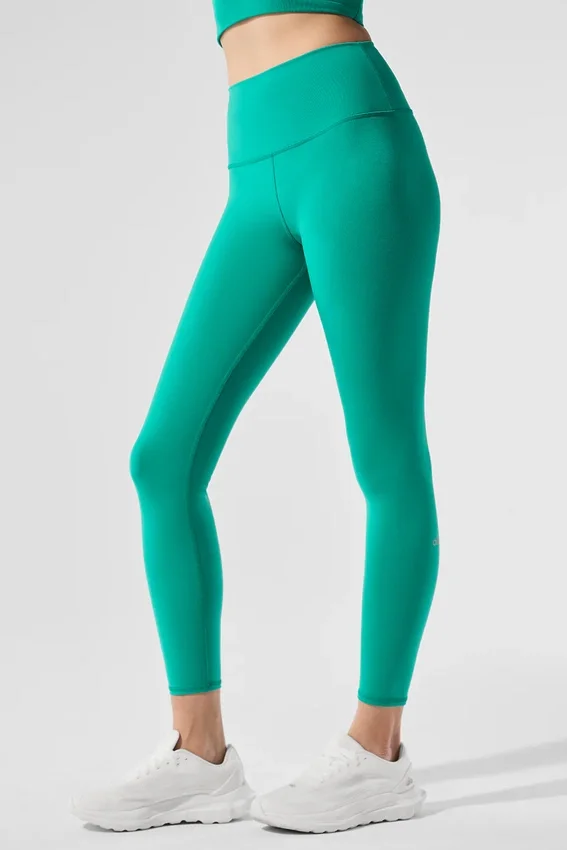 High-Waist Airbrush Legging 7/8 z efektem Airbrush – Spruce Green