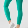 High-Waist Airbrush Legging 7/8 z efektem Airbrush – Spruce Green