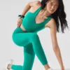 High-Waist Airbrush Legging 7/8 z efektem Airbrush – Spruce Green
