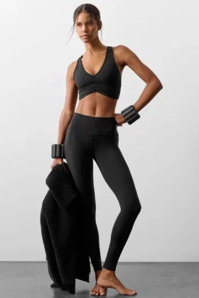High-Waist Airbrush Legging – czarne