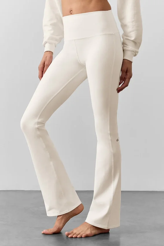 High-Waist Airbrush Legging – kolor kości słoniowej