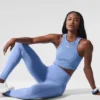 High-Waist Airbrush Legging – krystalicznie czysty niebieski