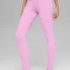 High-Waist Airbrush Legging – różowe w serduszka