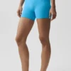 High-Waist Airbrush Szorty „Better Together” – błękitny/biały