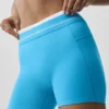 High-Waist Airbrush Szorty „Better Together” – błękitny/biały