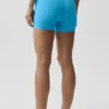 High-Waist Airbrush Szorty „Better Together” – błękitny/biały