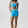 High-Waist Airbrush Szorty „Better Together” – błękitny/biały