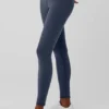 High-Waist Airbrush Winter Warm Legginsy w kolorze granatowym