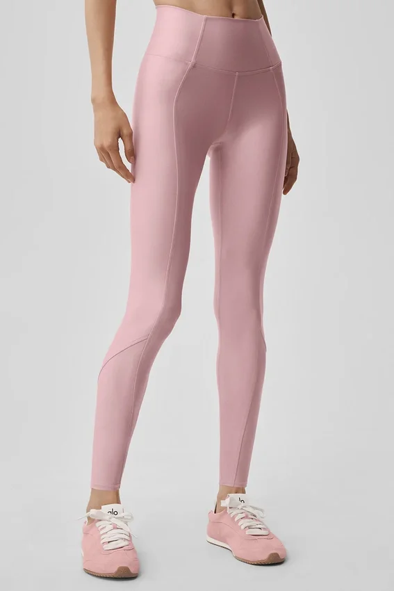 High-Waist Airlift 7/8 Fine Line Legginsy – Vintage Pink