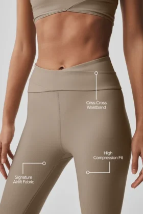 High-Waist Airlift 7/8 Horizon Legginsy – kolor Gravel