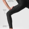 High-Waist Airlift 7/8 Line up Legginsy – czarne