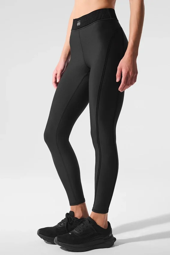 High-Waist Airlift 7/8 Line up Legginsy – czarne