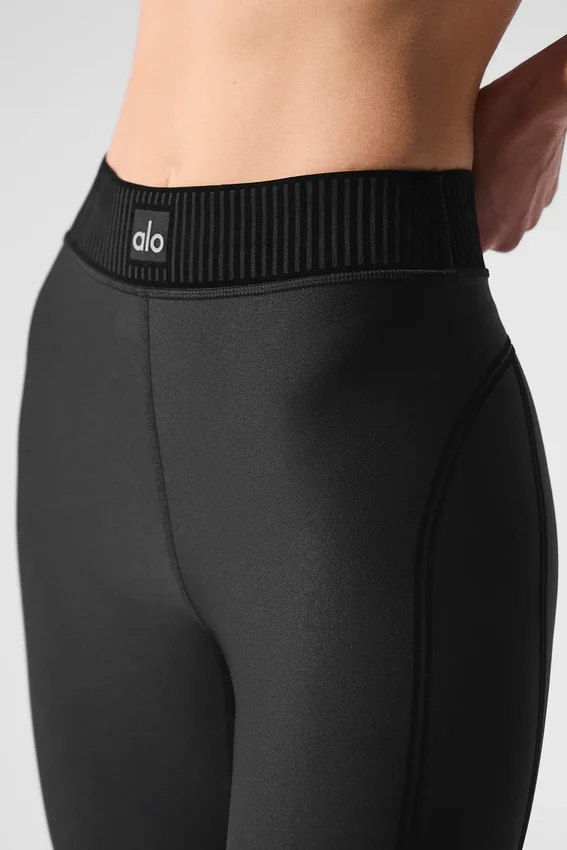 High-Waist Airlift 7/8 Line up Legginsy – czarne