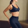 High-Waist Airlift 7/8 Line up Legginsy – granatowe