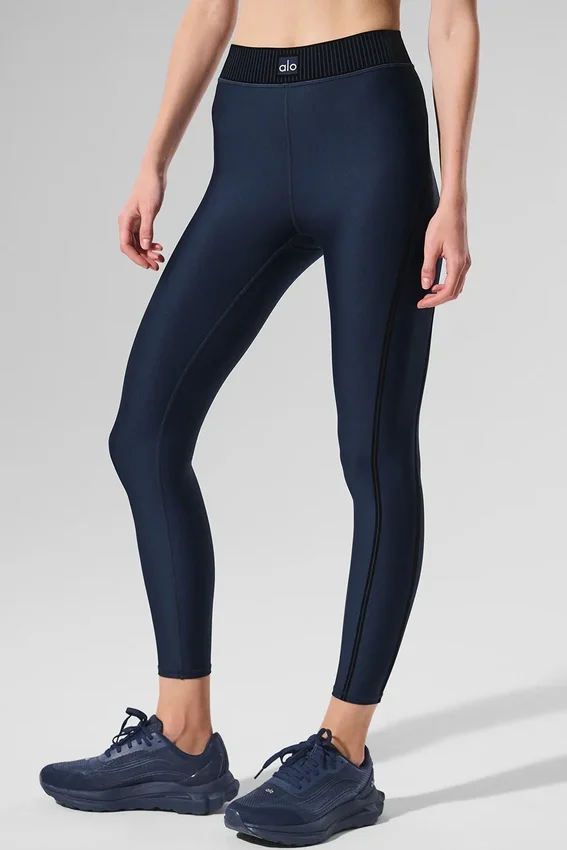 High-Waist Airlift 7/8 Line up Legginsy – granatowe