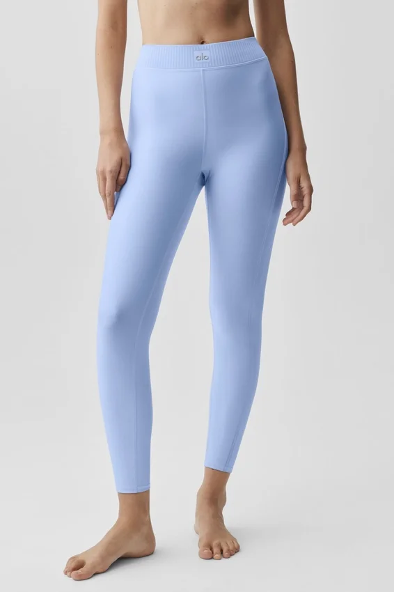 High-Waist Airlift 7/8 Line up Legginsy – jasnoniebieskie „Provence”