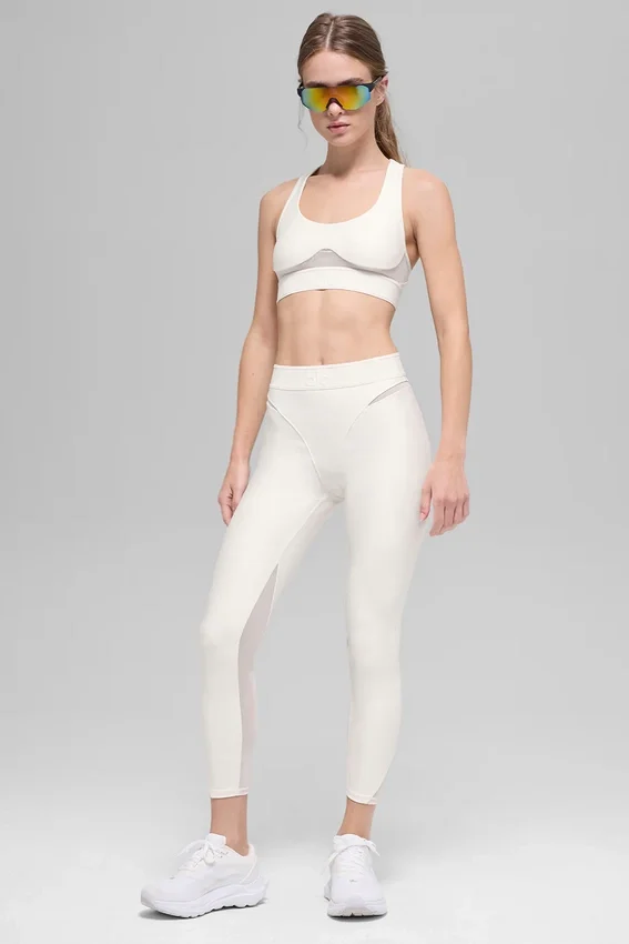 High-Waist Airlift 7/8 Rebel Legginsy – kolor kości słoniowej
