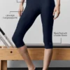 High-Waist Airlift capri legginsy – granatowe