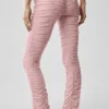 High-Waist Airlift Cherish Legginsy z siateczką – Vintage Pink