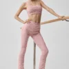 High-Waist Airlift Cherish Legginsy z siateczką – Vintage Pink