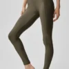 High-Waist Airlift Evolve Legginsy – Olive Tree