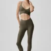 High-Waist Airlift Evolve Legginsy – Olive Tree