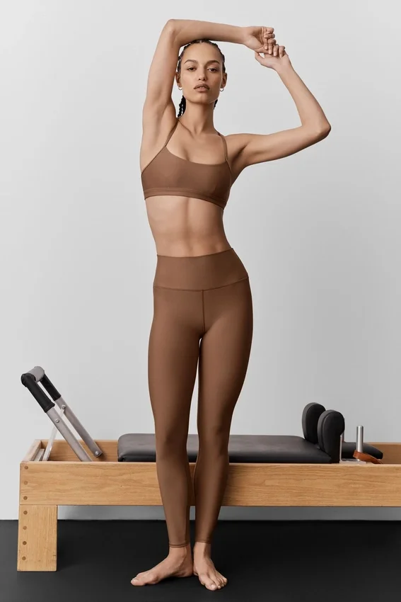 High-Waist Airlift Legging – brązowe „Sun Kissed”