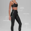 High-Waist Airlift Legging – czarne/białe