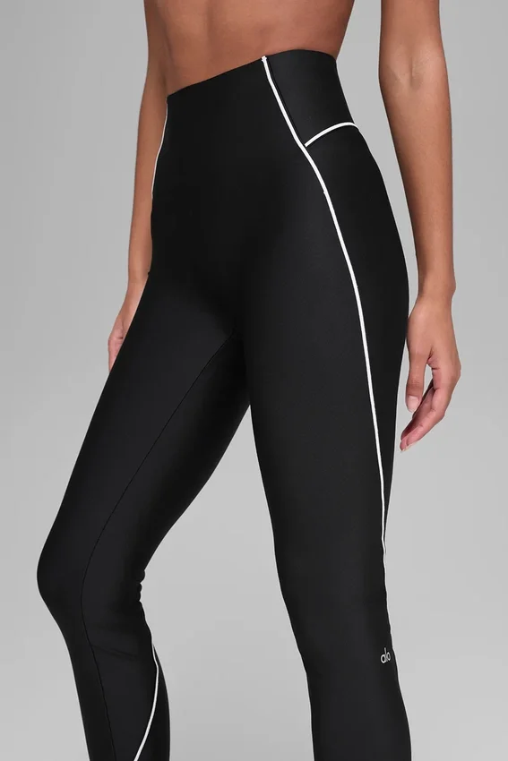 High-Waist Airlift Legging – czarne/białe