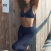 High-Waist Airlift Legging – granatowe