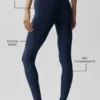 High-Waist Airlift Legging – granatowe