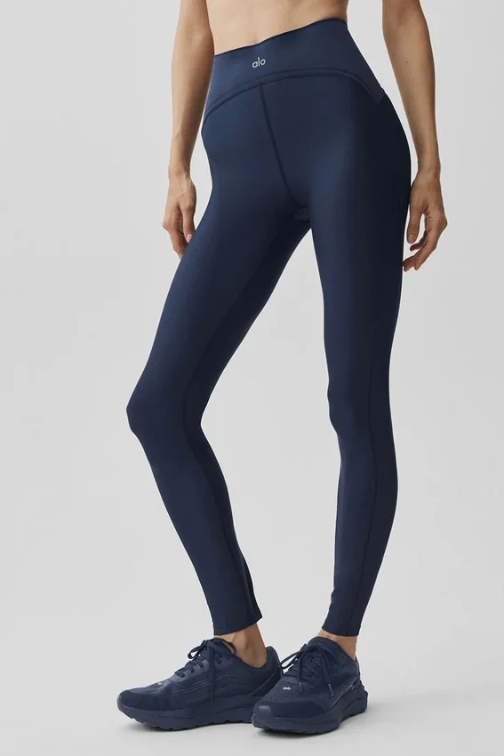 High-Waist Airlift Legging – granatowe