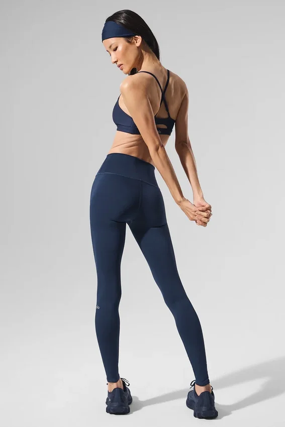 High-Waist Airlift Legging – granatowe