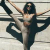 High-Waist Airlift Legging – jasne kakao