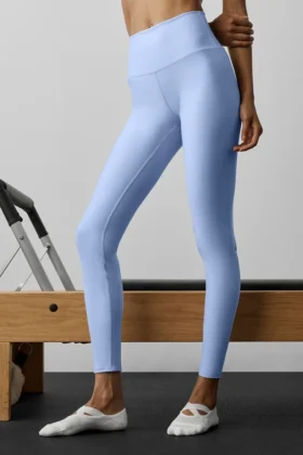 High-Waist Airlift Legging – jasnoniebieski w stylu Prowansji